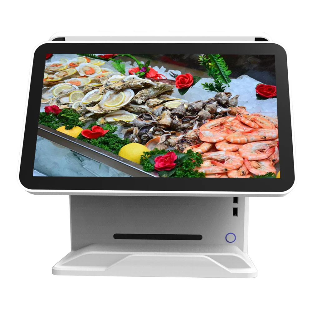 OEM Dual Screen  All In One 15 Inch Capacitive Touch Screen POS System