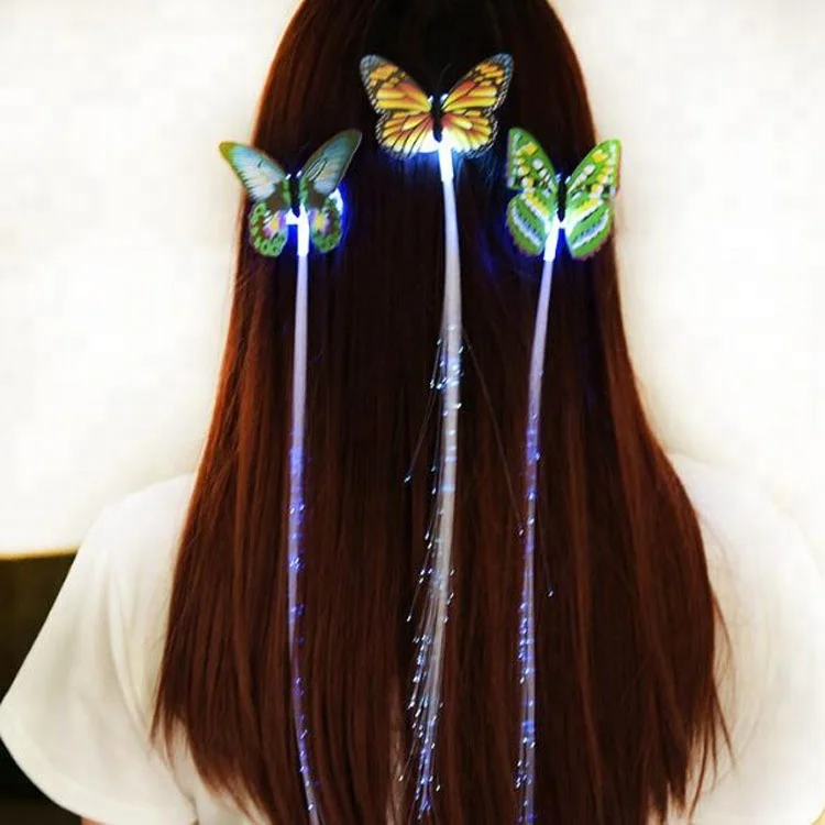 Butterfly LED Hair Clip Glowing Braid