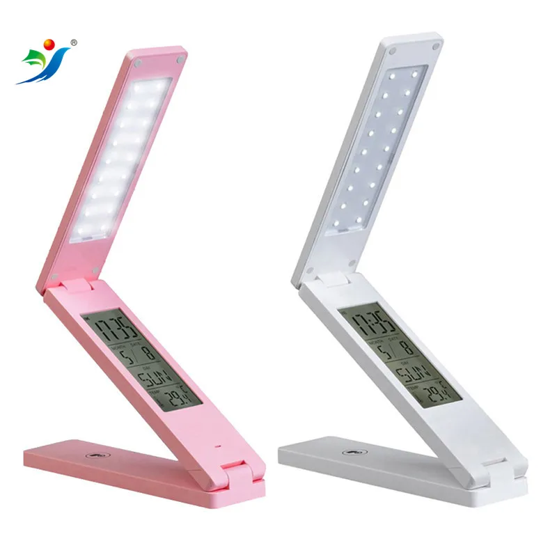 Portable bedside led table study lamp rechargeable folding reading lamp