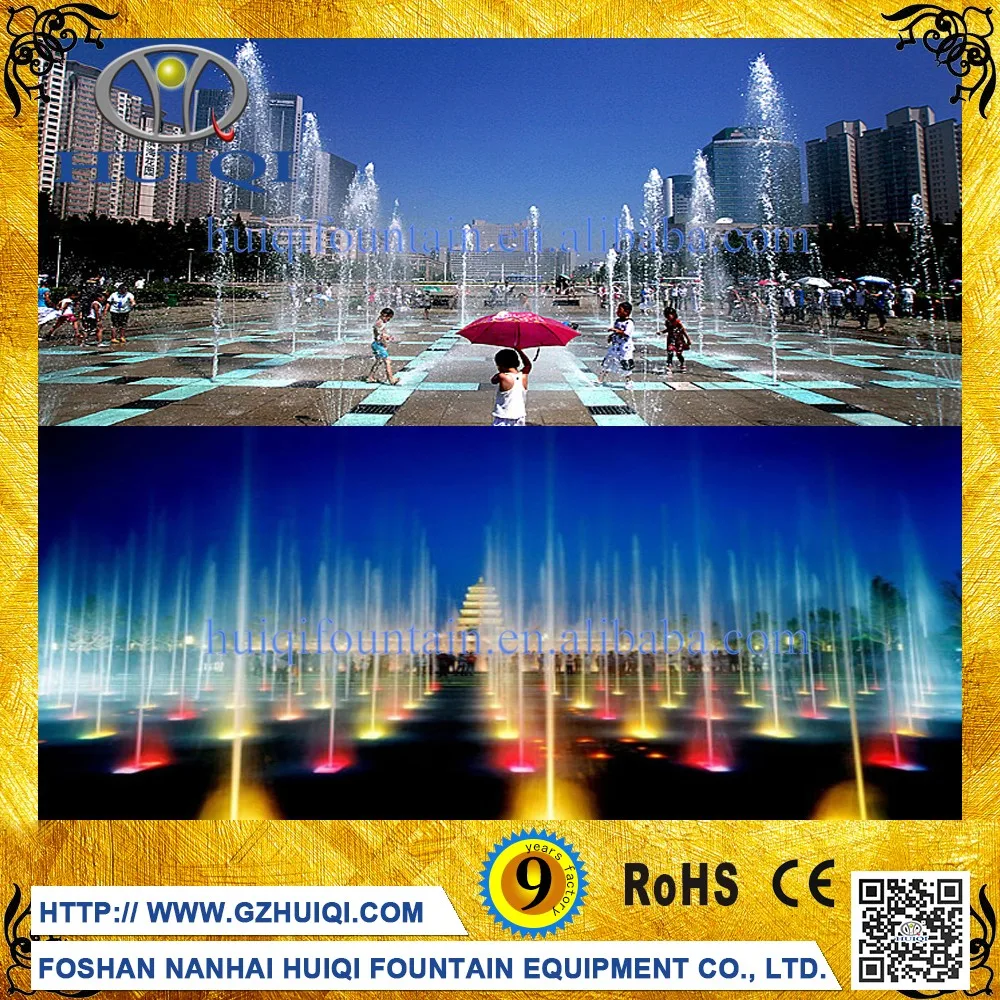 
Chinese Led Light Water Sheet Dancing Dry Fountain Underground Design <span style=