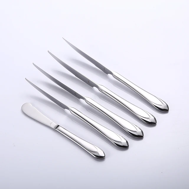 
housewares flatware dinner knives customized with logo stainless steel cutlery knives high quality tableware knives 