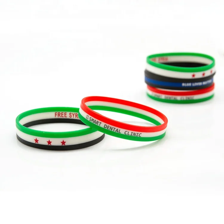 2019 New Design Hot Selling Custom Promotional Eco-friendly OEM Silicone Wristband Bracelets