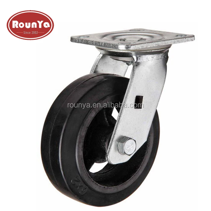 Heavy duty swivel casters rubber wheels with brake 660lbs capacity