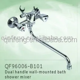 
brass double handle bath&shower water mixer,thermostatic shower faucets.wall shower mixer taps,telephone bath mixer 