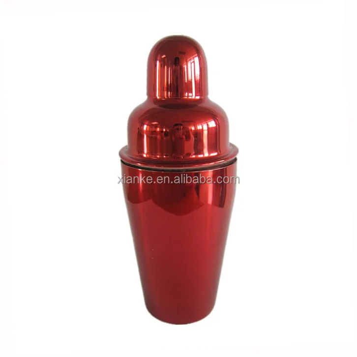 New arrival metal martini shaker red stainless steel cocktail shaker