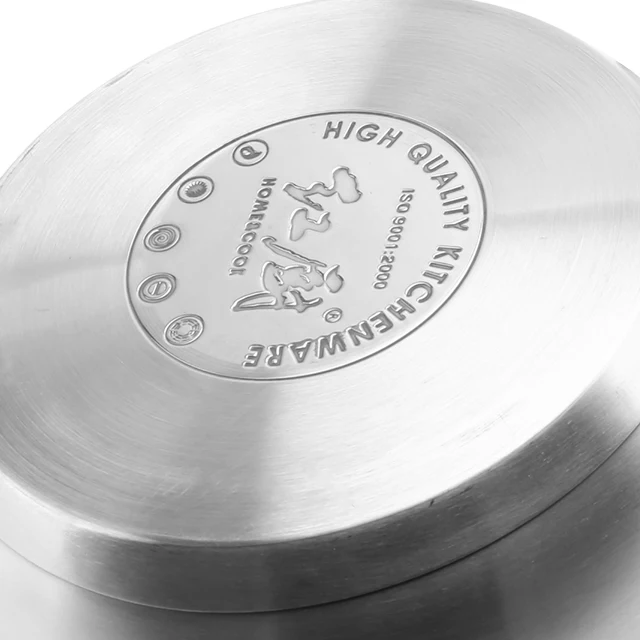 304 Stainless Steel Matte Surface 20cm Soup Pot with Glass Lid