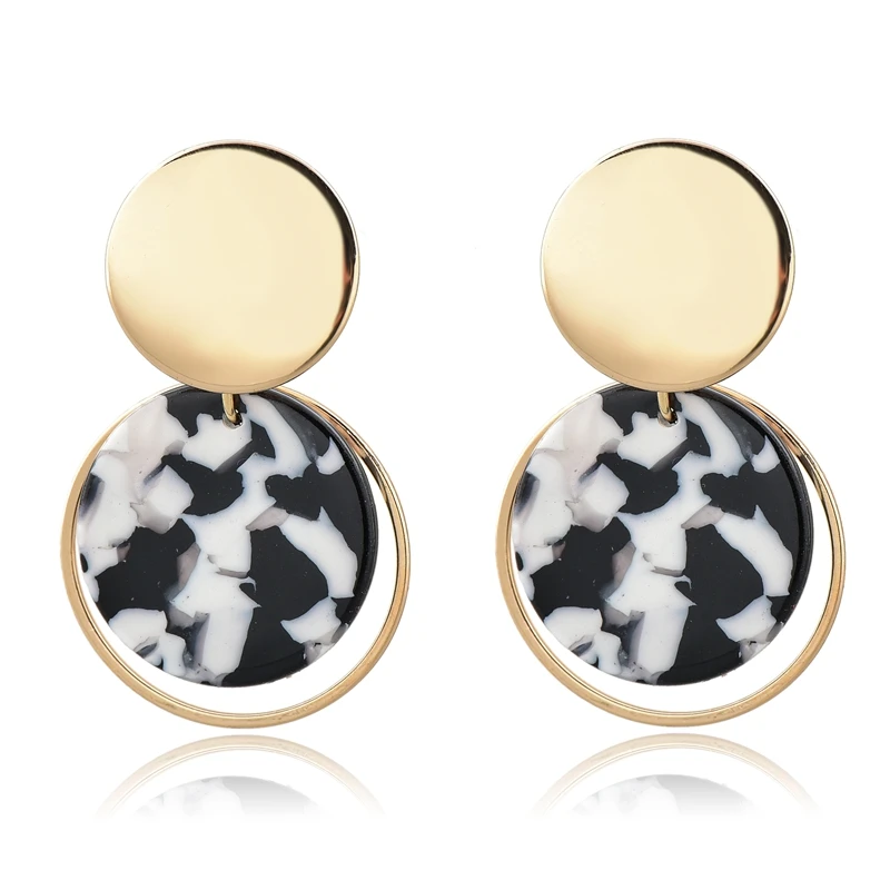 
Handmade Original Design Candy Color Plastic Acetate Board Earrings Bright Color Fashion Simple Stud Earrings 