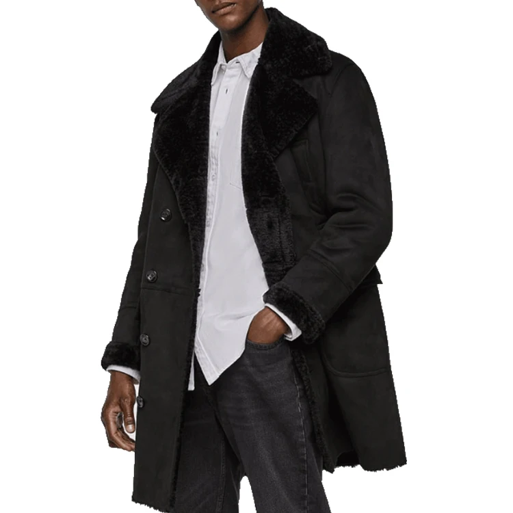 Custom winter wool overcoat mens classic dress outdoor casual west coat