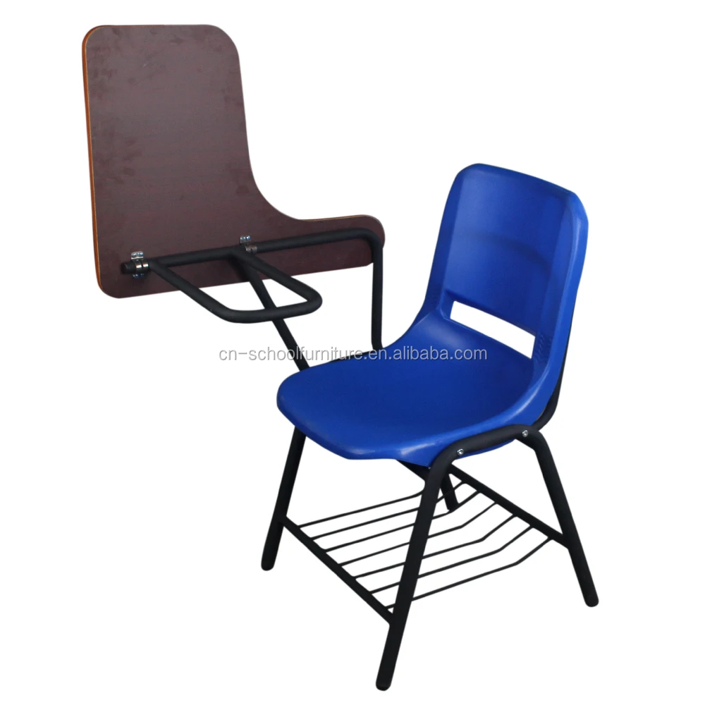 Легкий пластиковый школьный стул с блокнотом для письма