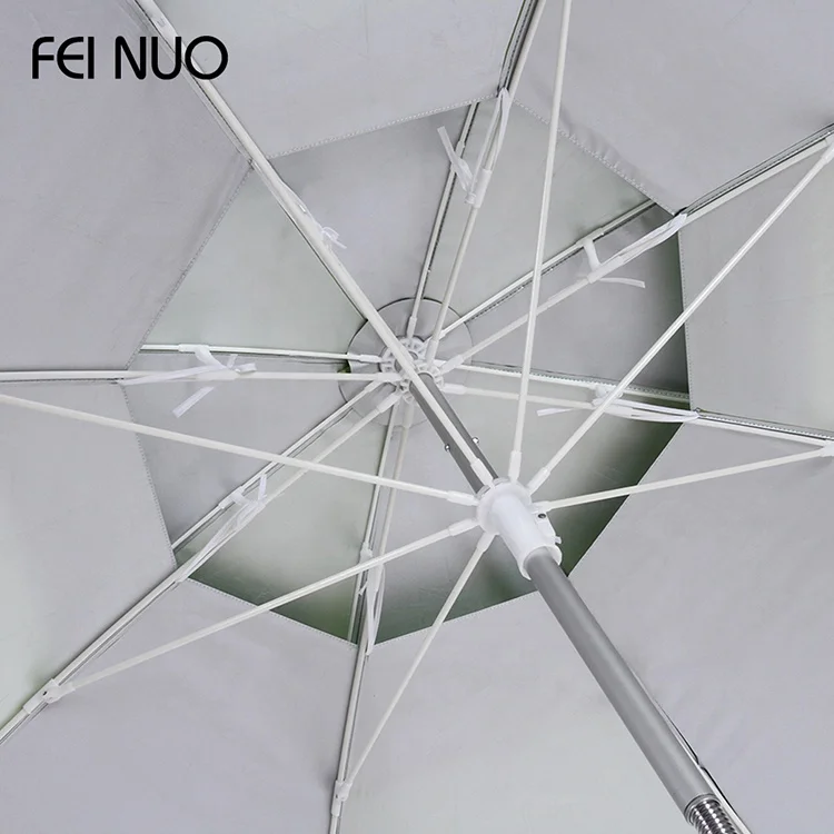 Большой двухслойный зонтик с защитой от УФ-лучей для рыбалки и пляжа с принтом логотипа