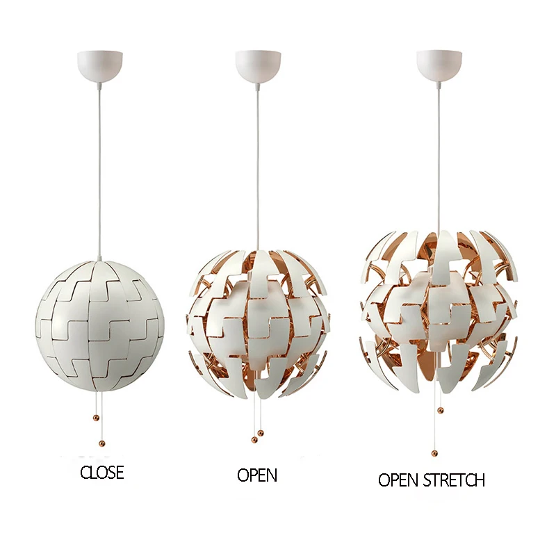 Simig lighting Fashion Creative telescopic Acrylic material globular lampshade Chandelier lamp