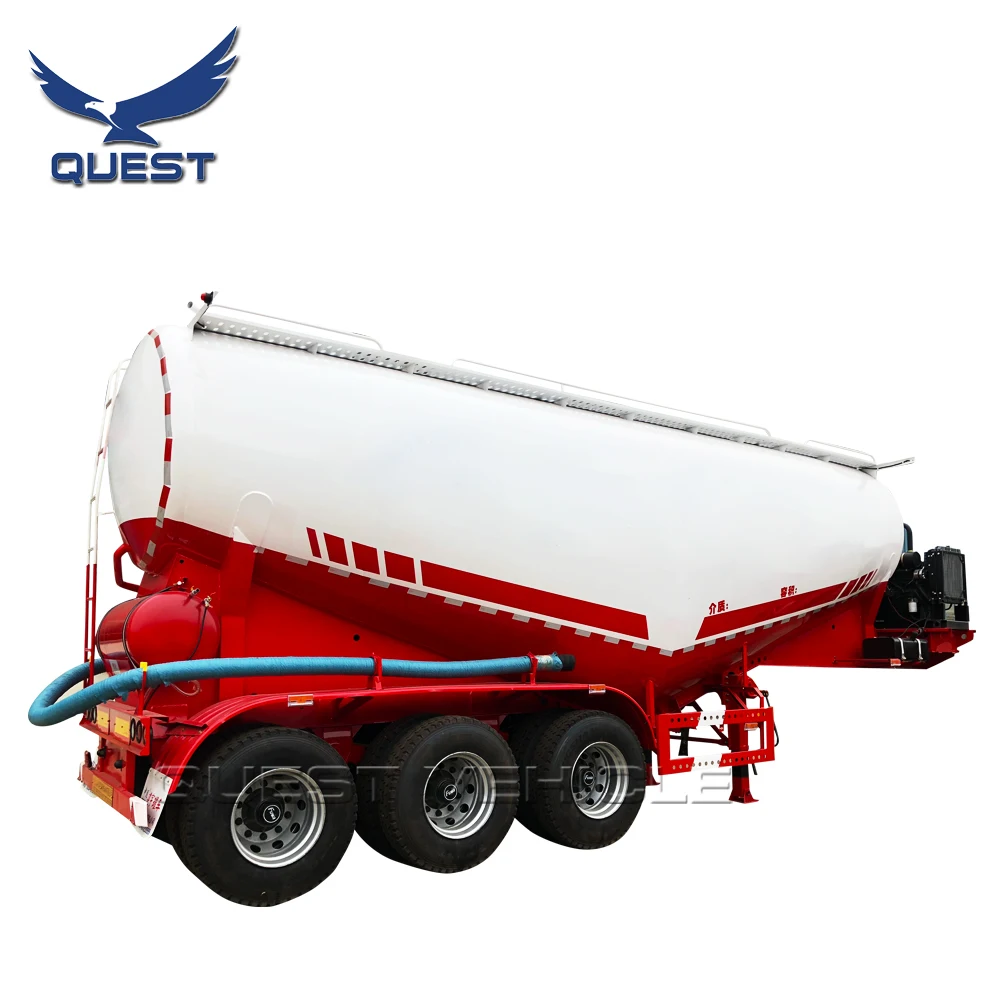 Fast Discharging 60 Tons Bulk Cement Tank Trailer, Semi Trailer Bulk Cement For Sale
