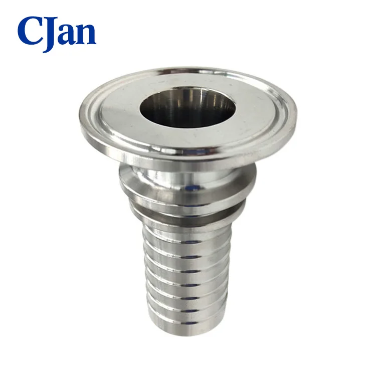 Тройной фитинг для шланга из нержавеющей стали DIN с зубчатым хвостовиком соединения