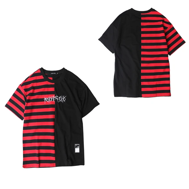 2022 Wholesale High Quality custom print latest T shirt designs men striped t-shirt