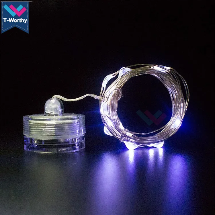 Christmas Decoration Copper Wire Mini Button Battery Powered Waterproof Led String Lights