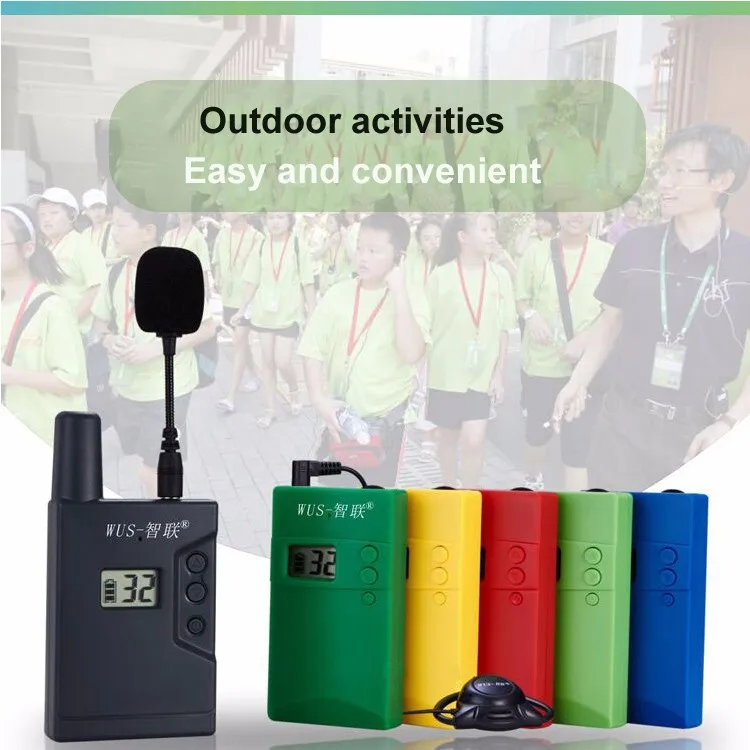 wireless tour guide system with rechargeable lithium battery long working time
