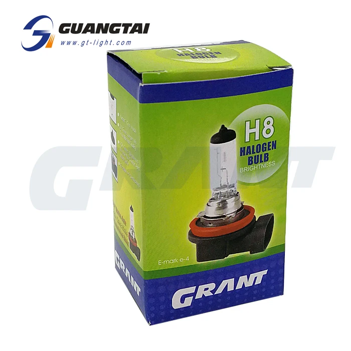 high quality auto halogen light with h8 led bulbs 12v 35w PGJ19-1 h8 fog lamp with paper box packing h8 auto bulb