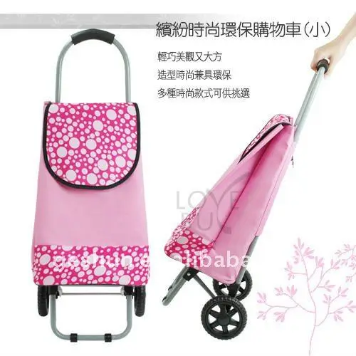 ustom logo Eco-friendly reusable supermarket/retail stores waterproof oxford vegetable shopping cart trolley bag    with wheels