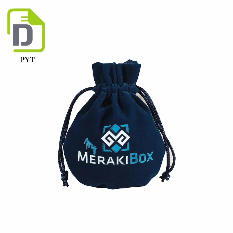 Прочный мода заказной дизайн ключевые мешок бархата с поли веревки