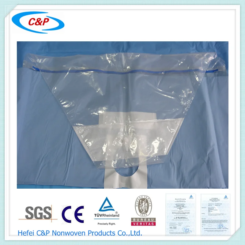 Medical Consumables Disposable Screen Urology Drape With Fluid Collection Pouch Manufacturer in China