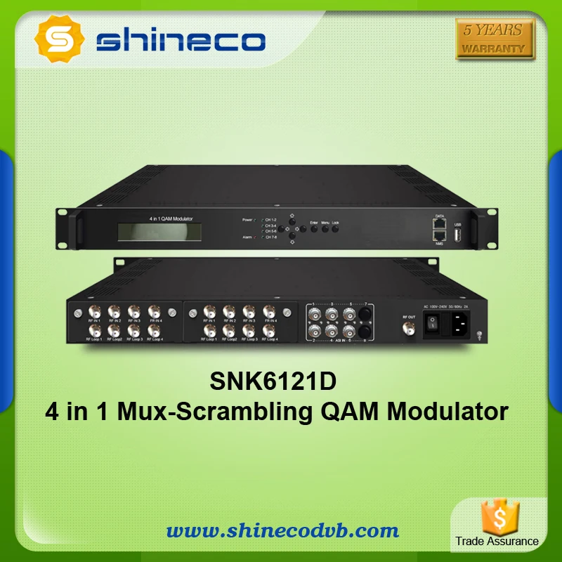 8 DVB-S2 IRD скремблер и QAM трансмодулятор (8RF + ASI IN RF