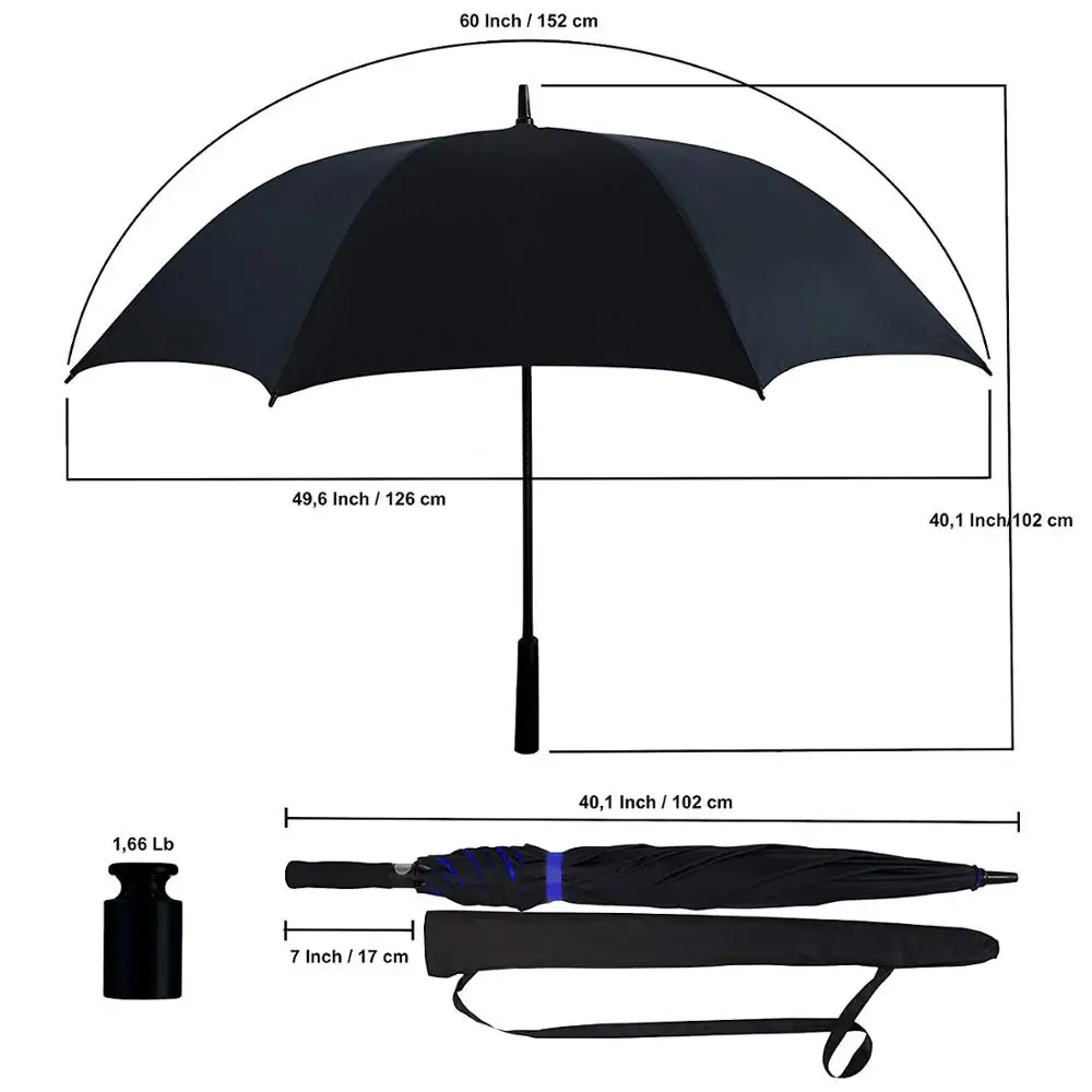
Extra Large Umbrella Windproof Waterproof Sun Protection For Men Light Weight Sturdy Umbrella For Men Big Umbrella Parasol 
