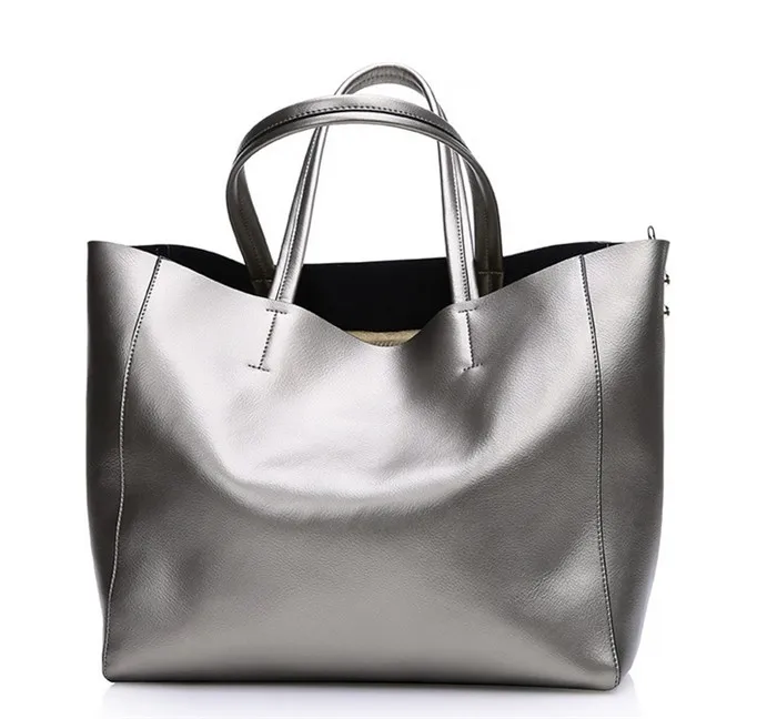 Fashion designer famous brands big capacity ladies bag genuine leather purse handbags for women