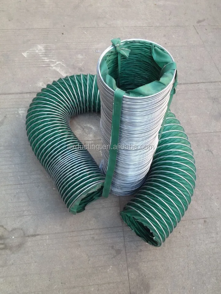 Flexible Spiral wire canvas duct Flame retardant, waterproof, airtight, anti UV