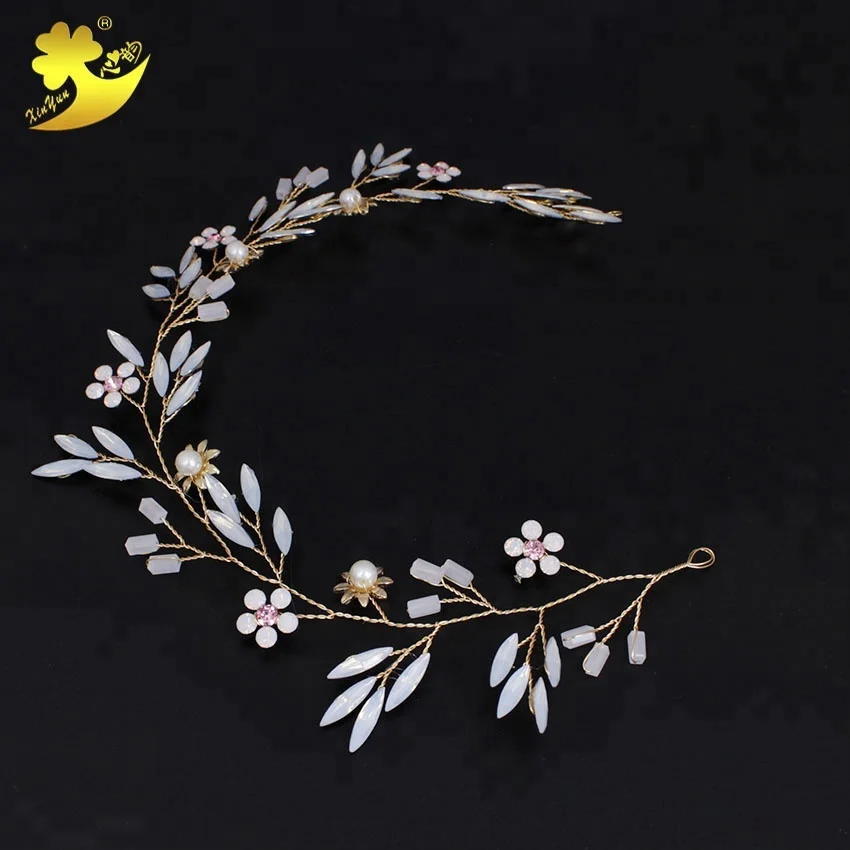 Оптовая продажа, хит продаж, лента для волос ручной работы с кристаллами, головной убор для невесты, простой набор