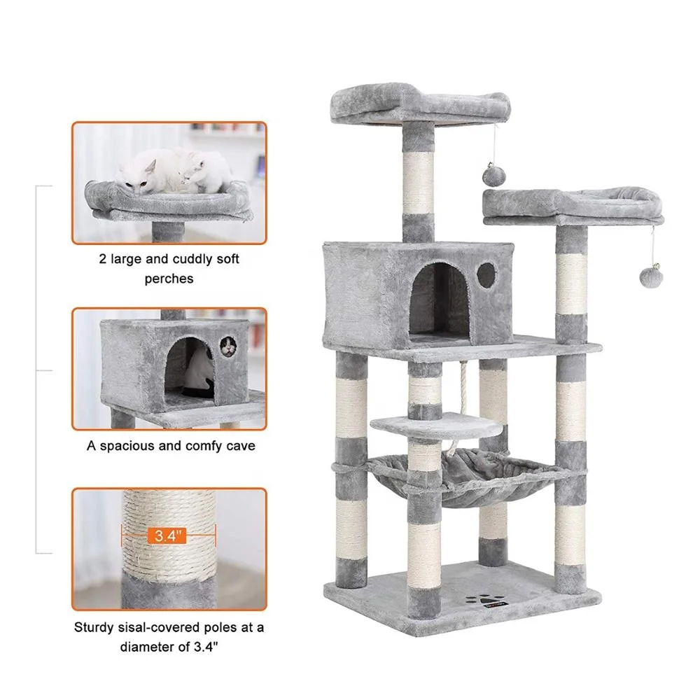 Pet Furniture Tower Climbing Modern Cat Scratcher Tree Condo