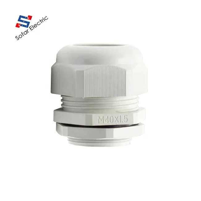 CE IP68 Watertight Metric Thread M40 Nylon Plastic Cable Gland