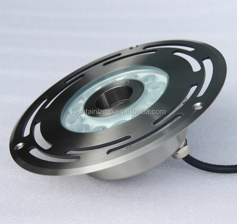 Stainless steel housing tempered glass cover waterproof led fountain jet light