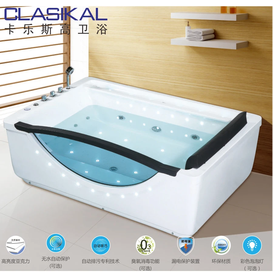 CLASIKAL Independent Massage Bathtub Acrylic Material Multifunctional Massage Bathtub Shenzhen Factory Direct Sales Hotel Home