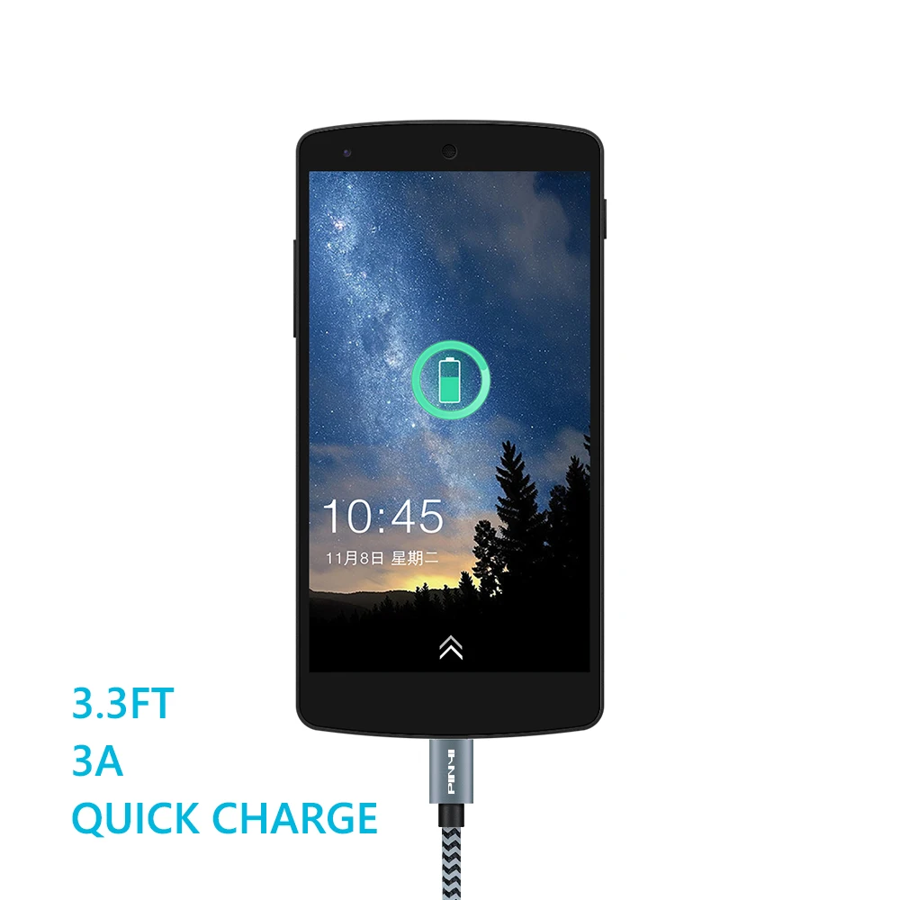 
2019 NEW Fast Charging braided data cable micro usb 10FT 6FT 3FT Nylon Braided Power Cable for Samsung 