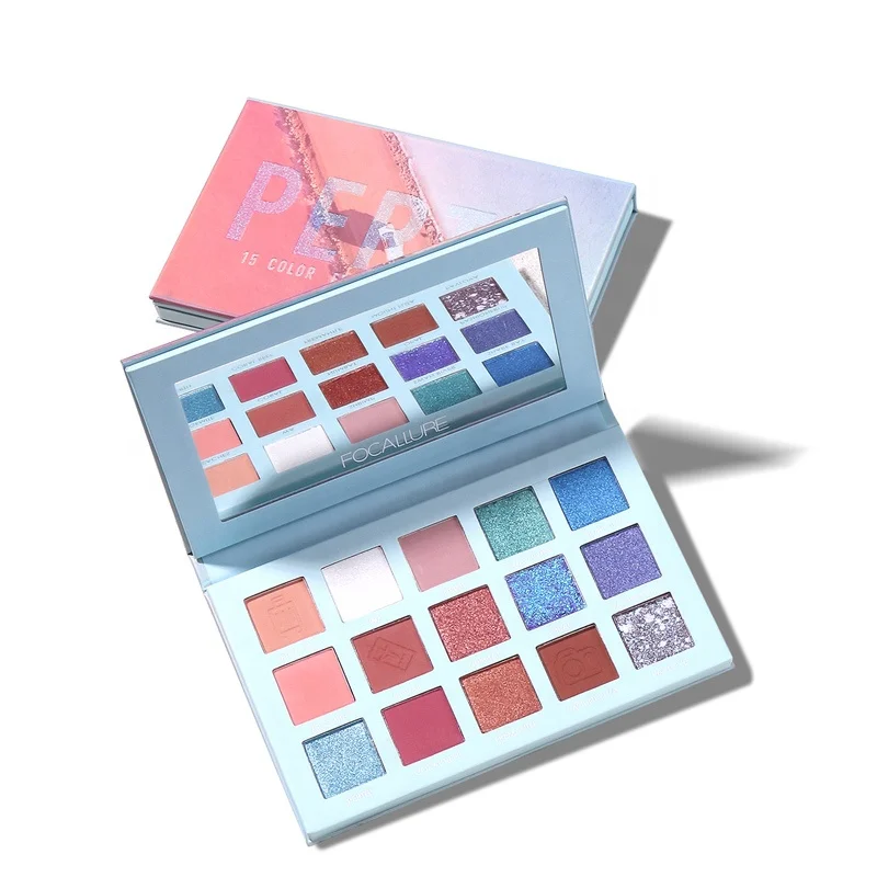 
Focallure New Romantic 15 Shades Pan Soft Powder Long Lasting Go Travel Glitter Pigment Eyeshadow Palette Makeup 