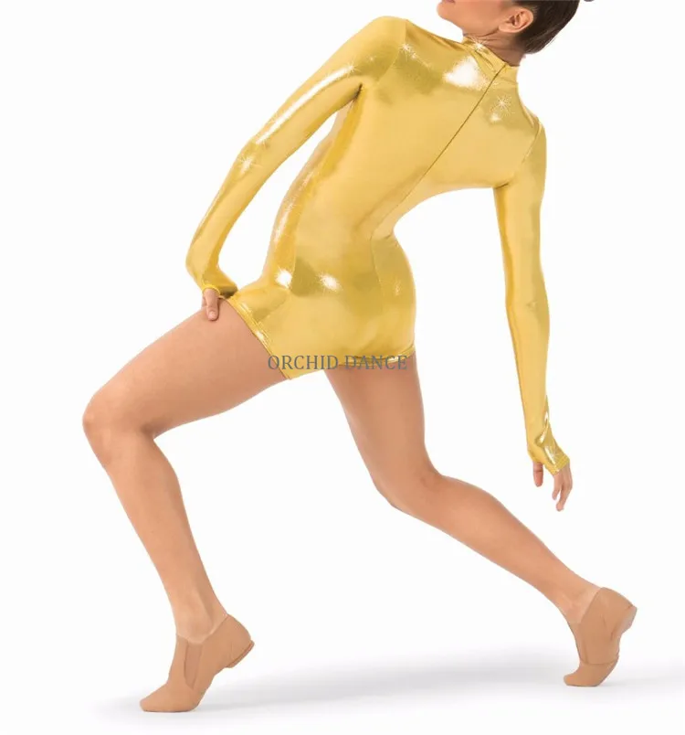 Оптовая продажа с фабрики блестящие гимнастические унитазы из лайкры с длинным рукавом для женщин