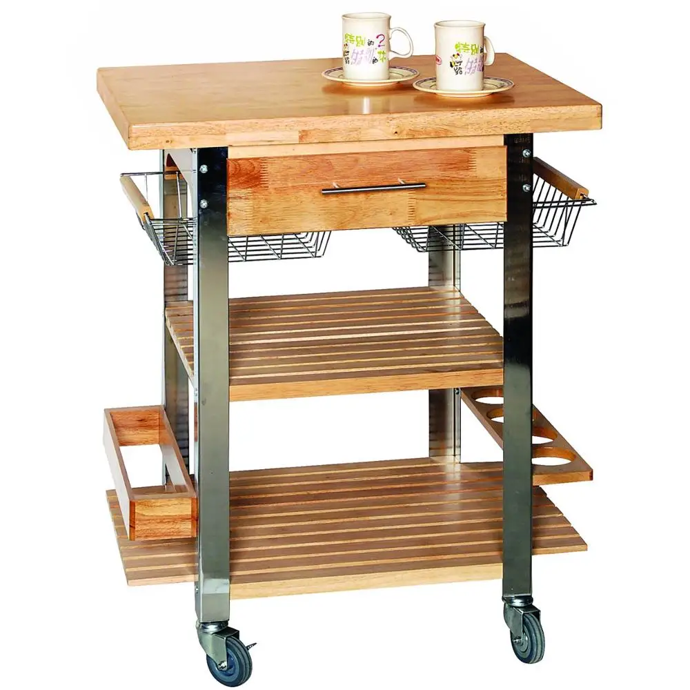 black kitchen island cart HX1-3119