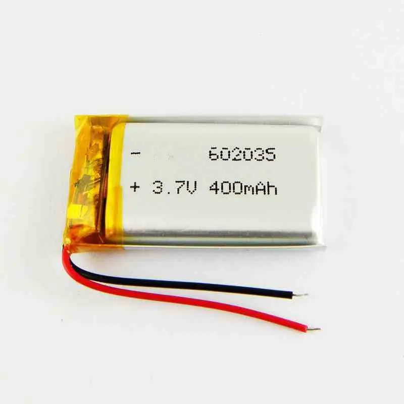 502035 3.7v 350mah 602035 350mah lithium polymer battery 3.7v 350mah lipo battery