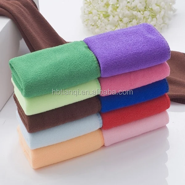 Tianqi best quality 100% microfiber plain colored towel