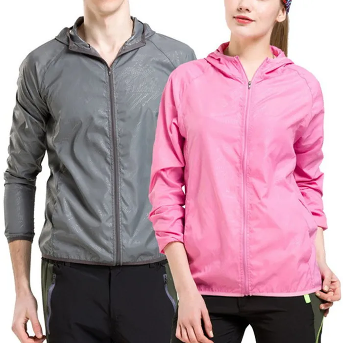 Windproof light weight nylon sports sun-protective waterproof jacket