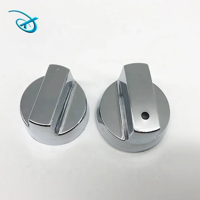 Low price plastic aluminum silver color metal stove small rotary knobs