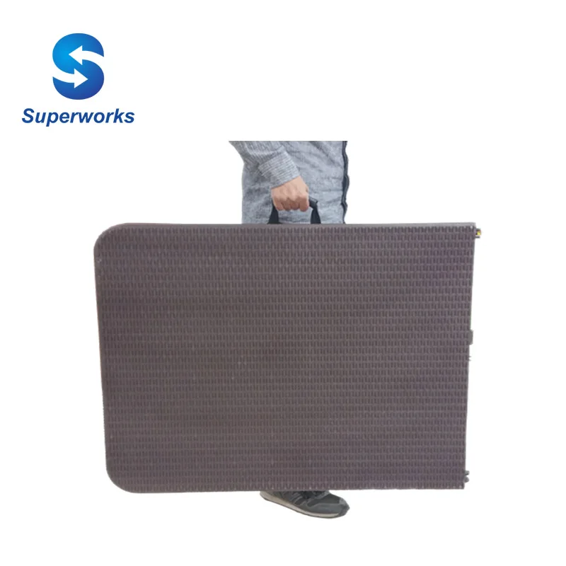 Rattan Design Beer Garden Plastic Foldable Table,Outdoor Picnic 6FT HDPE Folding Table