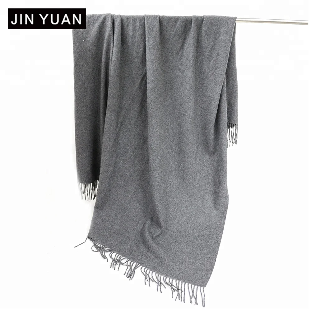 solid color winter 100% cashmere blanket custom woven luxury cashmere blanket throw with tassel