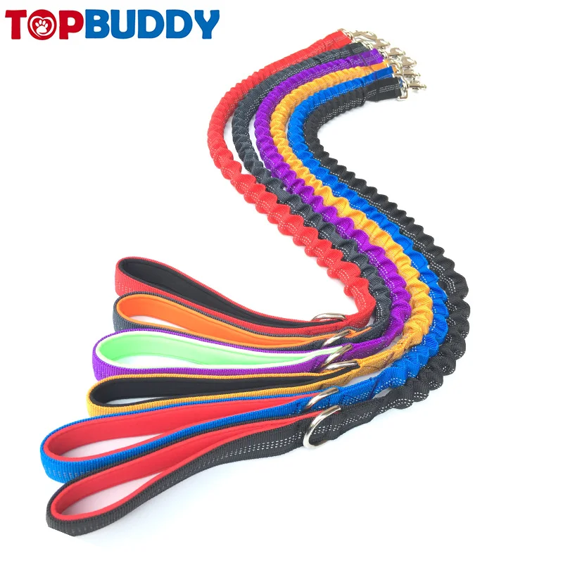 Amazon Best Seller Shock Absorbing Premium Wholesale Nylon Reflective Custom Bungee Elastic Extended Retractable Pet Dog Leash
