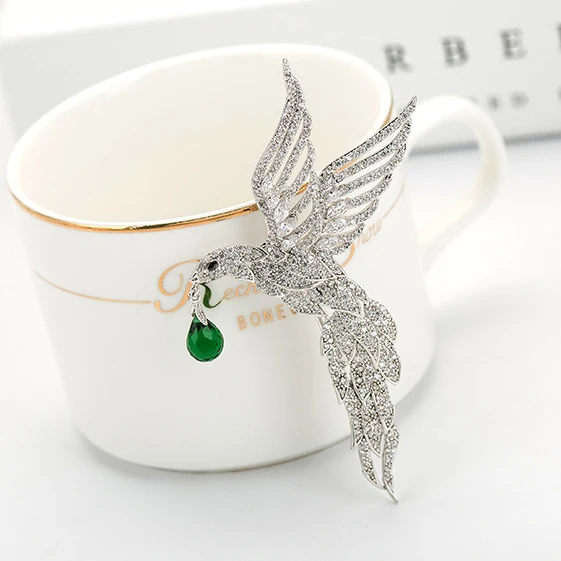 LUOTEEMI Special New Wholesale European And American Original Design Fashion Christmas Gift Women Retro Large Bird Brooch