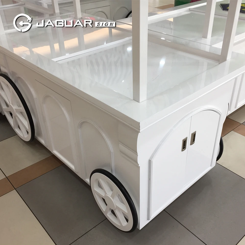 New style theme park amusement cart kiosk Fast Food Retail moving foods cart
