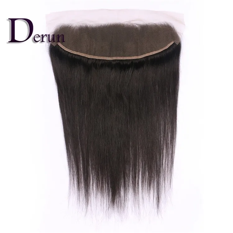 Hot Hair Products HD Lace Frontal Hair 100% Unprocessed Virgin Human Hair Swiss Lace Frontal Natural Black