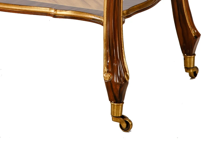 Роскошная деревянная тележка для еды чая закусок переноски из кухни в гостиничные номера стол ресторана Сервировочные традиционные