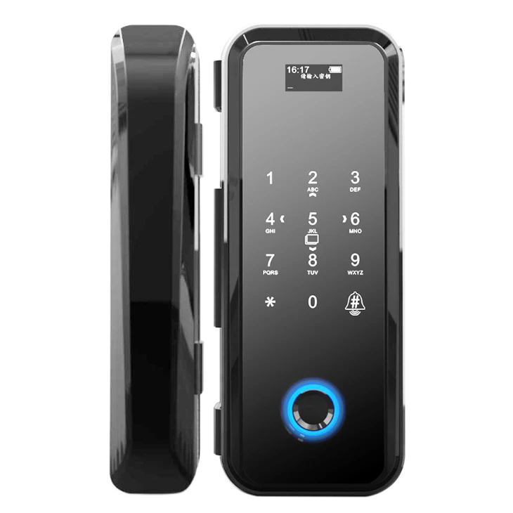 fingerprint door lock for glass door,smart glass door lock,remote sliding door lock for security system