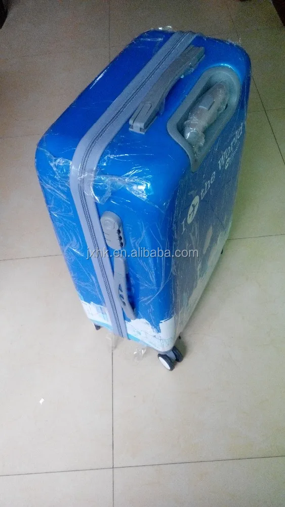 Newest fashion suitcase polycarbonate printing film smart luggage promotion gift travel bags